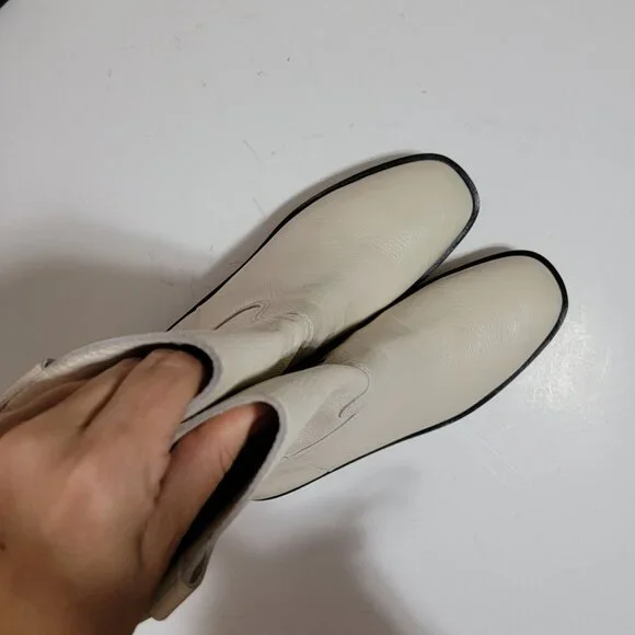 NEW Larroude Barb Boots Ivory Floater Womens 7 Boho Cottagecore Chic Designer - Picture 5 of 11